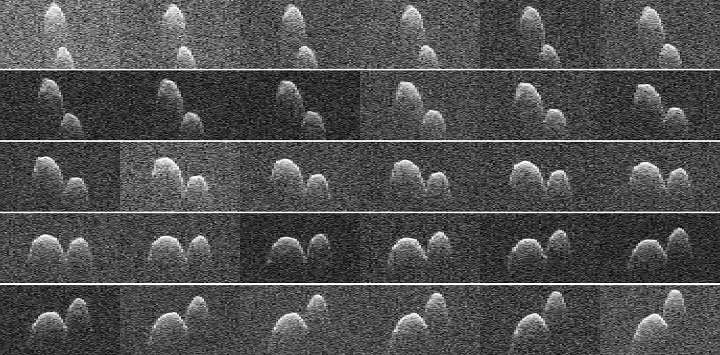 Radar images of asteroid 1999 JD6 were obtained on July 25, 2015. The asteroid is between 660 - 980 feet (200 - 300 meters) in diameter. Credits: NASA/JPL-Caltech/GSSR